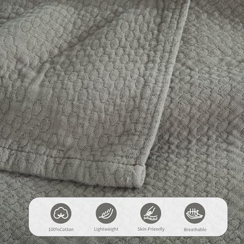 100% Cotton Blanket All Season Soft Breathable Bed Quilt Queen Size