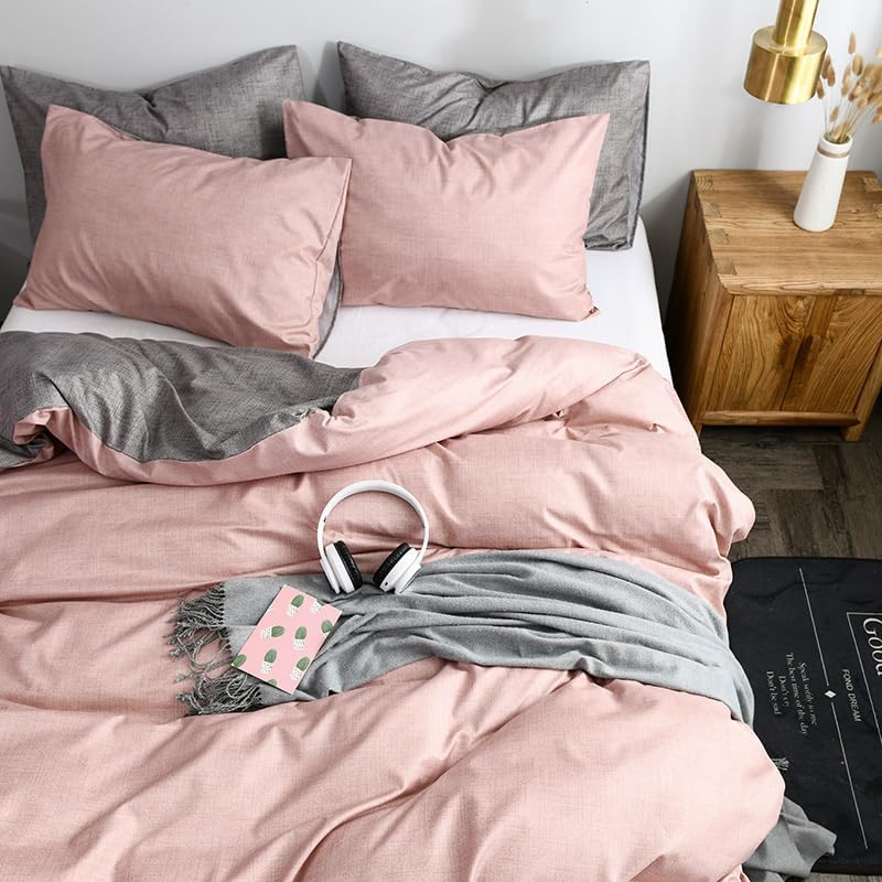 Textured Solid Duvet Cover Set,Microfiber Bedding, Soft Comforter