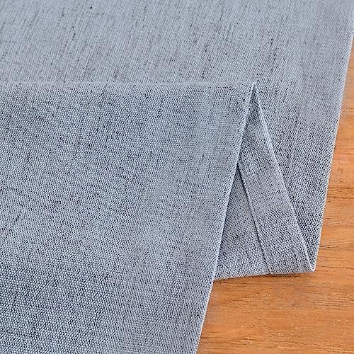 Wracra Linen Table Runner, Burlap Dusty Blue Table Runners 108 Inches