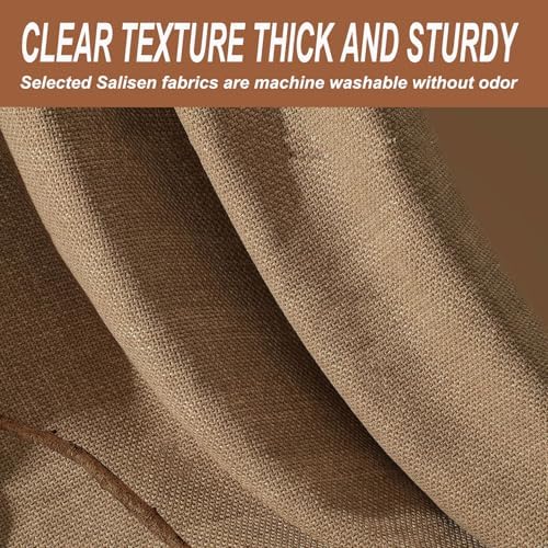RUANLOV Cotton Linen Wrinkle Free Table Cloths, Cotton Linen