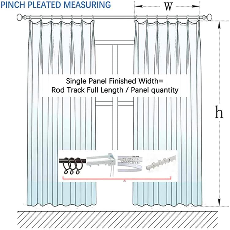 TWOPAGES 100% Blackout Linen Pinch Pleat Window Curtain 108 inches