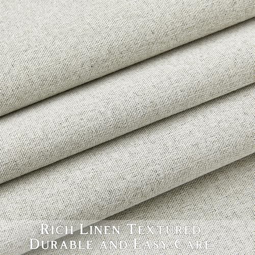 ChrisDowa Greyish Beige Blackout Curtain 120 Inch Long 2 Panels for