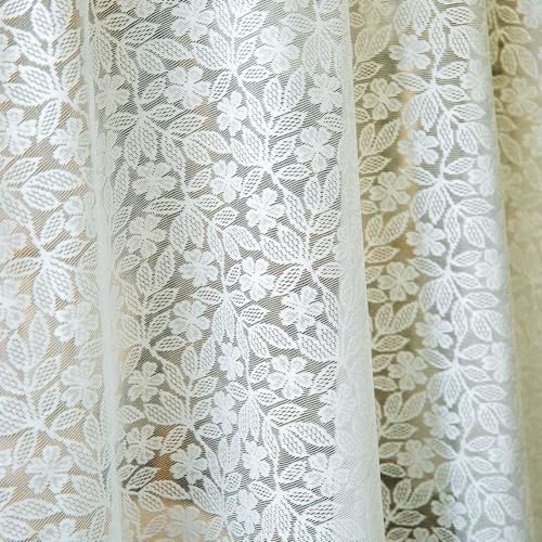 GLORY SEASON Lace Tablecloth Leaf Pattern Warp Knitting Fabric Solid