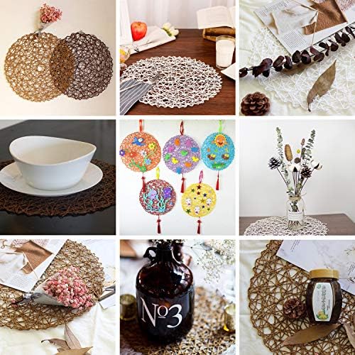 wellhouse Round Paper Fiber Woven Place Mats Decorative Placemat