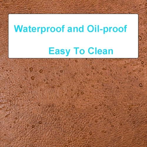 Faux Leather Placemats Set of 6, Double-Sided Two-Color Place Mats