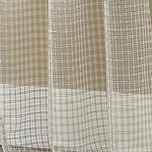 Grand Avenue Taupe Curtain, Grommet Sheer Bedroom Curtains, 2 Panels