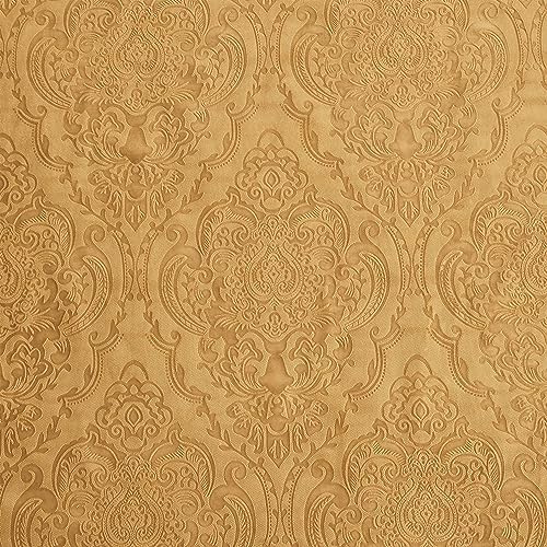 GIGIZAZA Gold Velvet Curtains 120 Inch 2 Panels for Living Room
