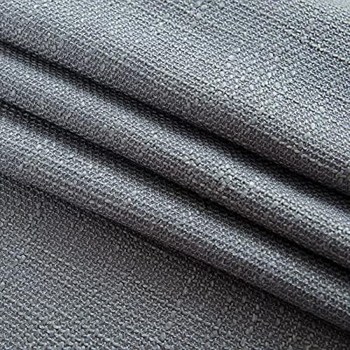 Valea Home Soft Burlap Natural Rod Pocket Window Curtain Panels for