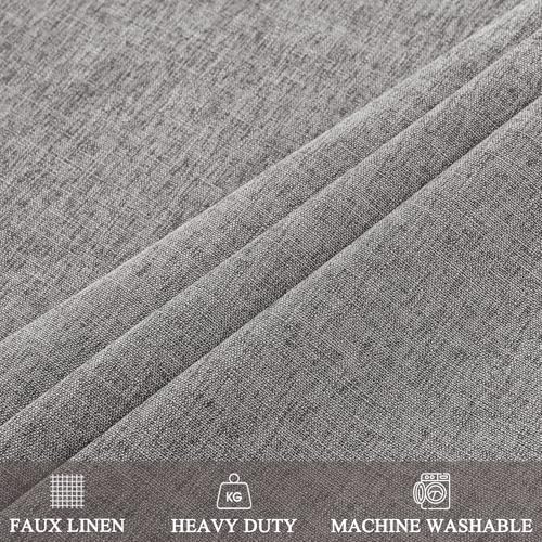Fcosie Total Blackout Thermal Curtains 84 Inches Long Linen Texture