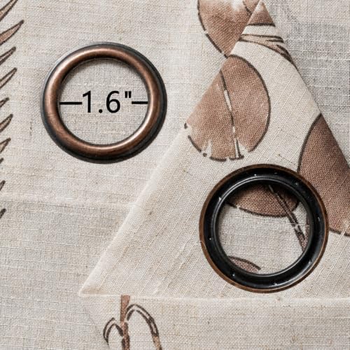 Boho Farmhouse Linen Curtains 96 Inch for Living Room 2 Panels