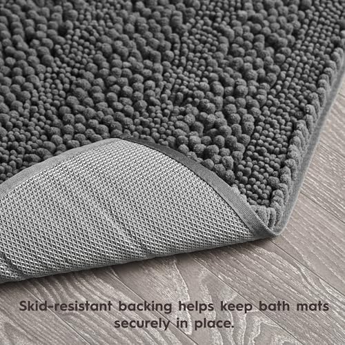 Laura Ashley – Astor Chenille Bath Mats | Set of 2| 100% Polyester