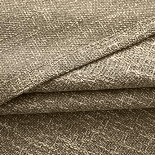 Burlap Linen Farmhouse Curtains 96 inch Length 2 Panels for Living