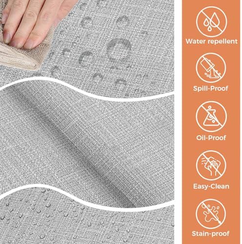 Waterproof Tablecloth - Rustic Light Gray Oil Proof Spill Proof Table