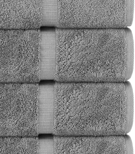 Chakir Turkish Linens 100% Cotton 8-Piece Towel Set, Gray