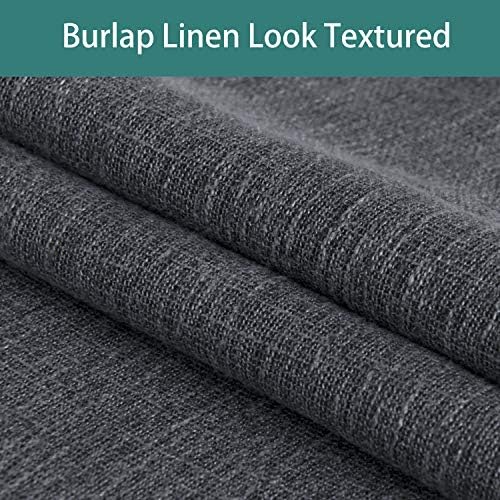 LORDTEX Linen Look Textured Blackout Curtains with Thermal Insulated