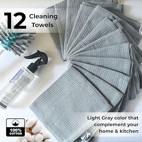 Light Gray Cotton Cleaning Rags For Housekeeping - Trapos Paños De