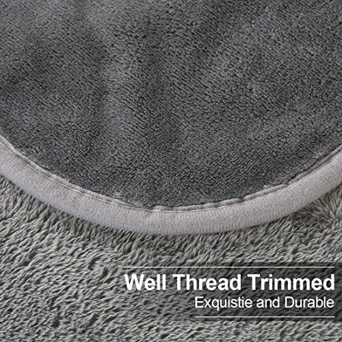EASELAND Soft Lightweight California King Fleece Blanket, Gray