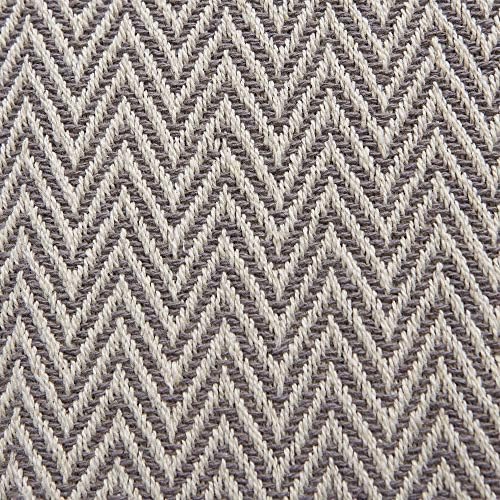 DII Woven Basic Tabletop Collection Chevron Table Runner, 15x72, Gray
