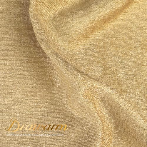 BRAWARM Chenille Throw Pillow Covers 20x20 Inches, Gold, Pack of 2