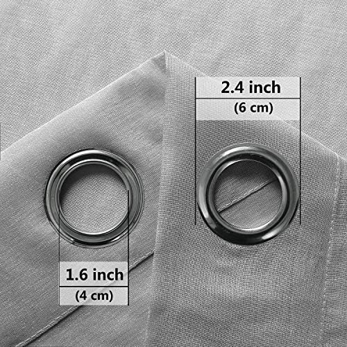 DWCN Semi Sheer Curtains, Grommet Top Window Curtains for Bedroom