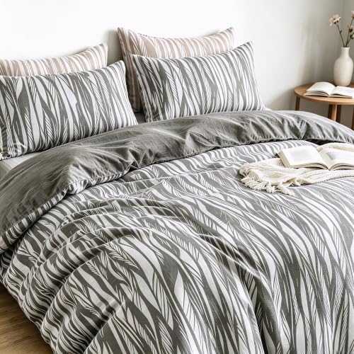 Simple&Opulence 100% Cotton Duvet Cover Queen Size, 3 Pcs Branch Print