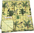 100% Cotton Quilt Lightweight Quilted Bedspread, Soft Breathable