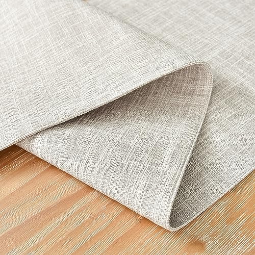 NEWISHER Reversible Double Layer Small Table Runner Faux Linen
