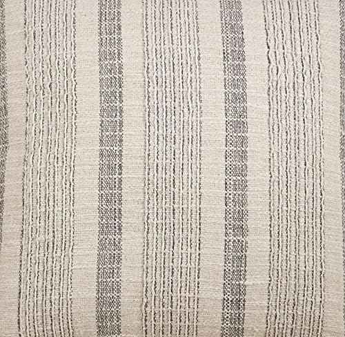 SARO LIFESTYLE Textured Stripe Table Runner - Woven Cotton Table