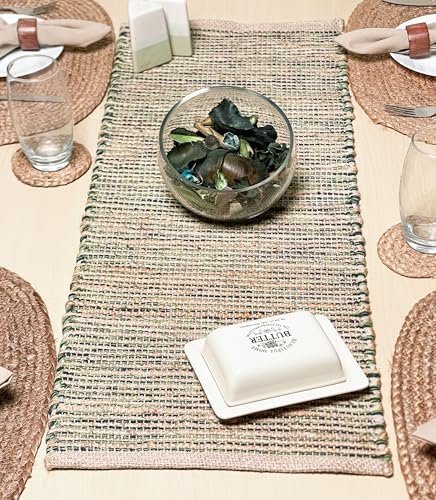 Chardin Natural Jute Table Runner, 13x36 Inch