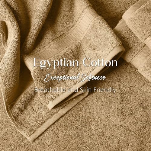 Luxury Heavyweight Egyptian Cotton Towels, Towel Set for Bathroom