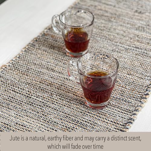 Chardin home Natural Jute Table Runner 13x36 Inch – Vintage Boho