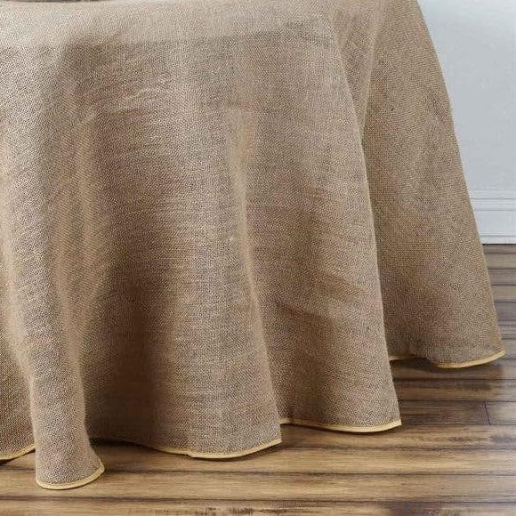 Efavormart 90" Wholesale Natural Rustic Burlap Tablelinens Jute Round