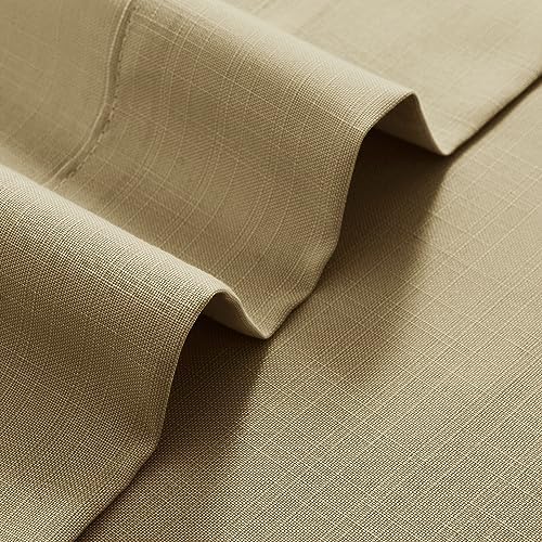 Macochico Extra Long 52''W x 120" L Grommet Linen Sheer Curtains