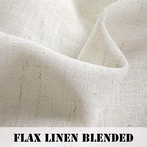 H.VERSAILTEX Living Room Linen Curtains Home Decorative Tab Top