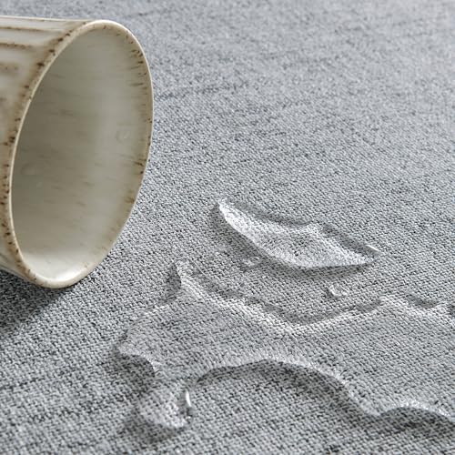 Farmhouse Linen Rectangular Tablecloth, Grey 54x108 Inch