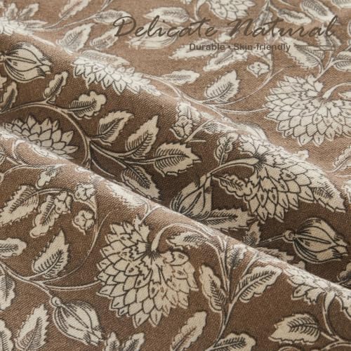 Vintage Floral Pillow Covers 18x18 Set of 2, Dahlia Botanical Block