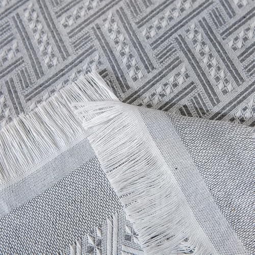 Cotton Linen Rectangle Tablecloth, Washable Wrinkle Free Table Cloth
