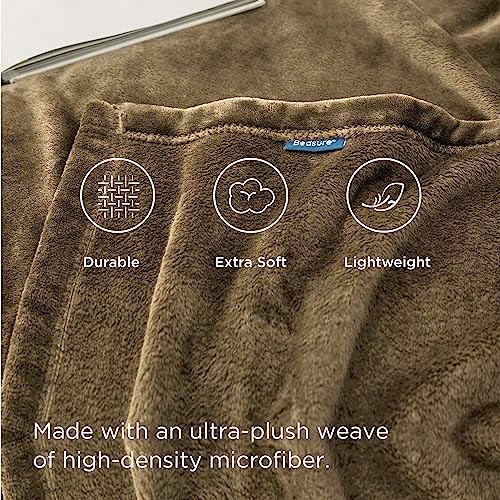 Bedsure Fleece Blankets King Size Camel&King Size Blanket for