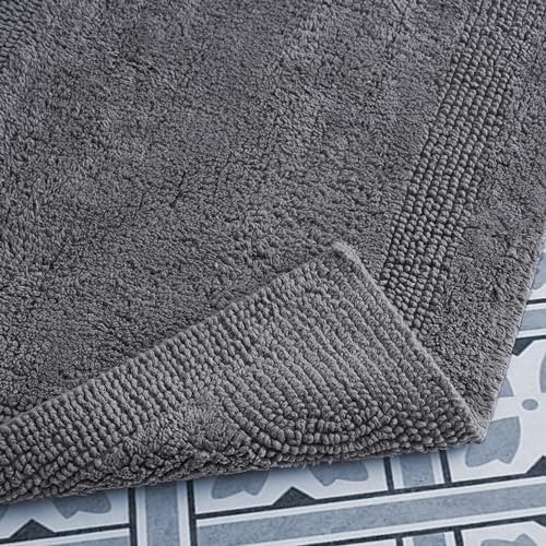 Laura Ashley - Reversible Cotton Bath Mat, Premium Bathroom Décor