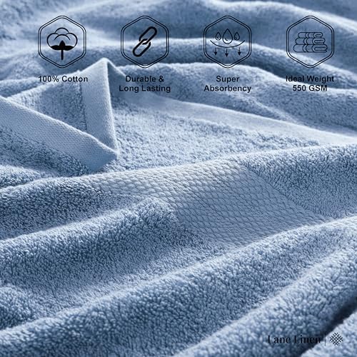 LANE LINEN Large Bath Sheet Soft Absorbent Quick Dry 4 Pack - Allure