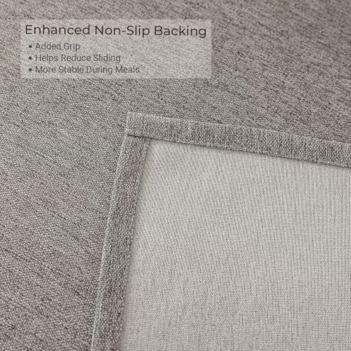 Waterproof Outdoor Rectangular Fabric Tablecloth, Gray, 55 x 120 Inch