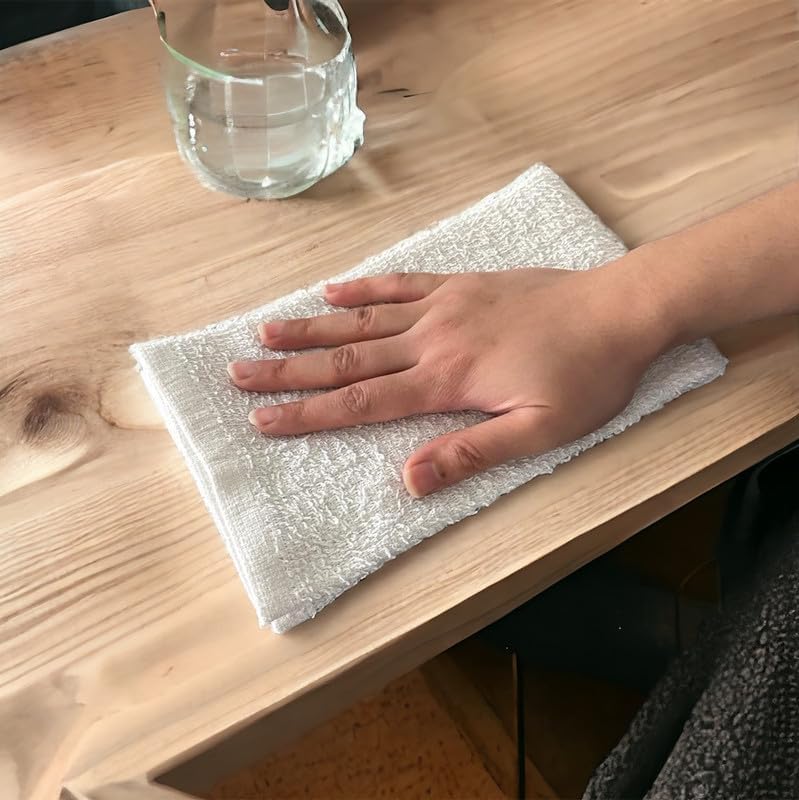 48 Pack Bar Mop Towels 100% Cotton Bar Towels Highly Absorbent Quick