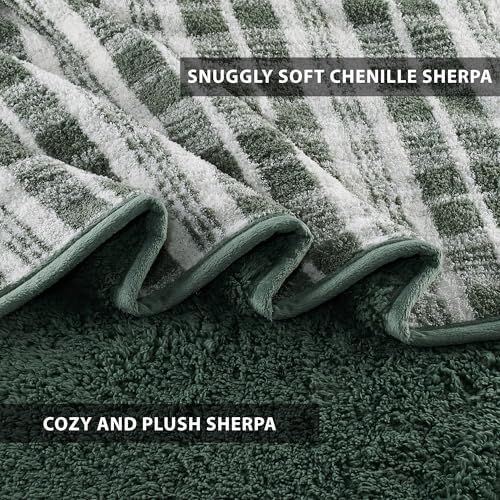 Reversible Soft Sherpa Throw Blanket - Cute and Cozy Thick Throw for