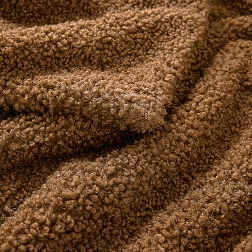 HiEnd Accents Teddy Umber 60x90 inch Boucle Throw Blanket