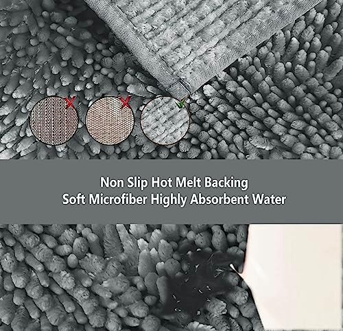 BH Home & Linen 2-piece Luxurious Ultrasoft Butter Chenille Bath Mats