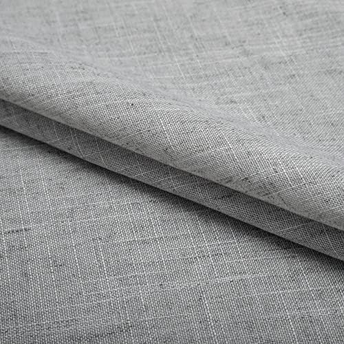 Pitalk 2 Panel Set 63 Inch Curtains for Bedroom Grommet Flax Faux