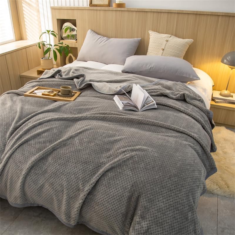 Fleece Throw Blanket for Couch, Lightweight Soft Blanket for Sofa