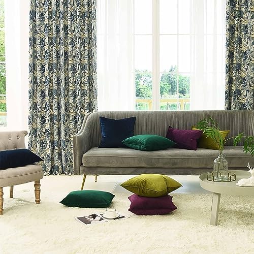JUSPURBET 22x22 Velvet Decorative Throw Pillow Covers Set of 2,Olive
