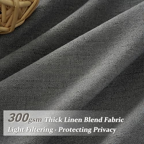 Dark Grey Memory Shaped Pinch Pleated Living Room Curtains 84 Inches