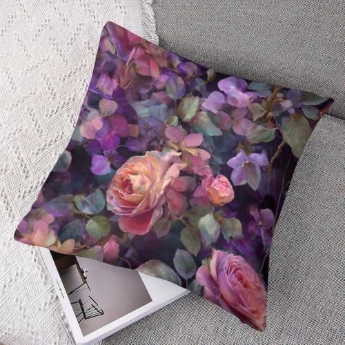 LIZALIG 18x18 Set of 2 Moody Retro Botanical Throw Pillow Covers